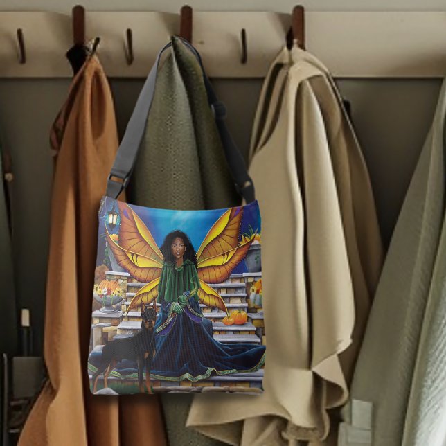 Fairy Guardian Doberman Dog Crossbody Bag (Creator Uploaded)