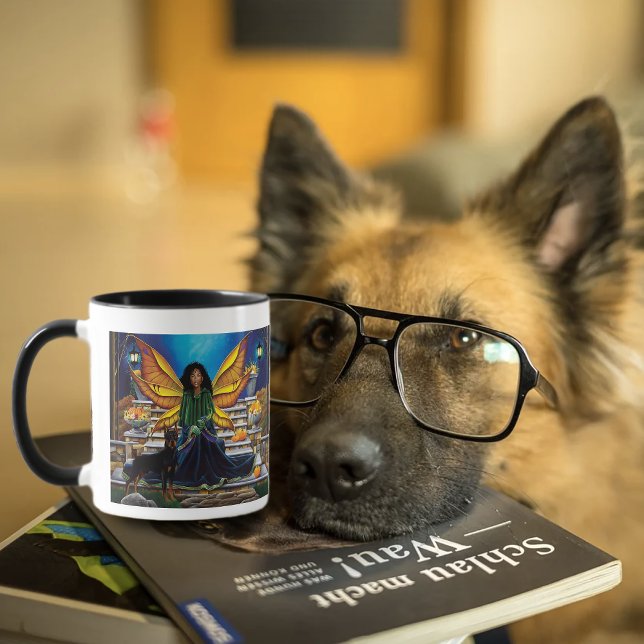 Fairy Guardian Doberman Dog Mug (Creator Uploaded)