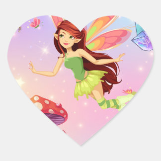 fairy heart sticker