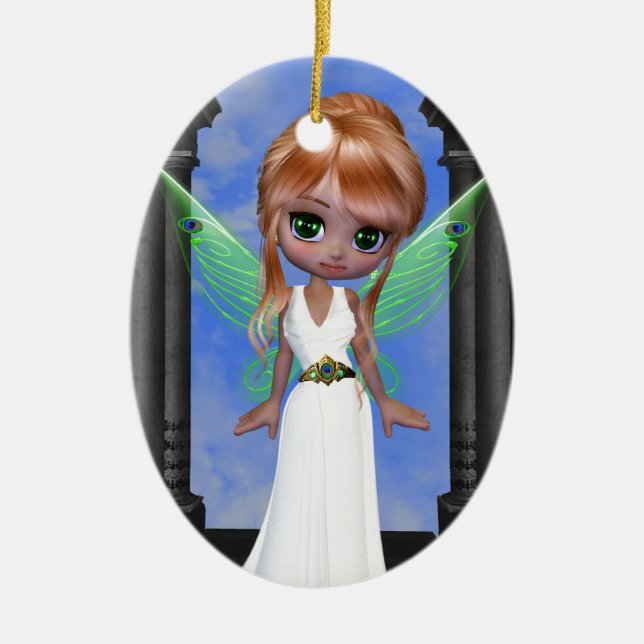 Fairy "Hera" Greek Goddess Ceramic Tree Decoration (Front)