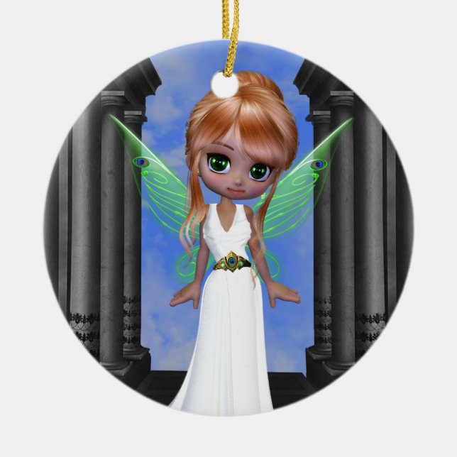 Fairy "Hera" Greek Goddess Ceramic Tree Decoration (Front)