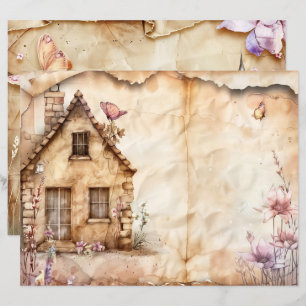Fairy Home Junk Journal Scrapbook Paper