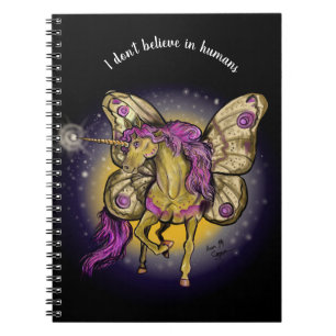 Fairy Horse Yellow Emperor Moth Notebook