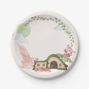 Fairy house birthday party  paper plate