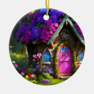 Fairy House Ceramic Tree Decoration