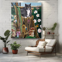 Fairy House Garden Cat