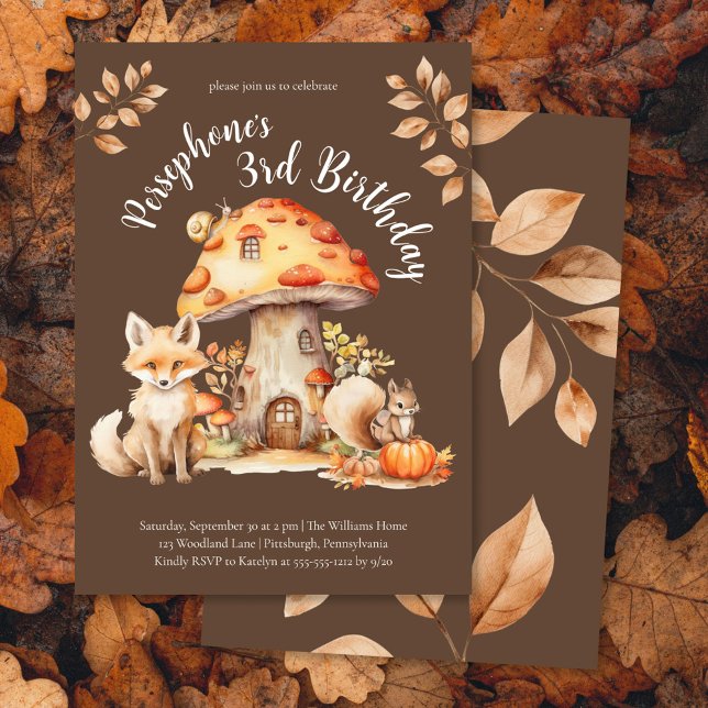 Fairy House Woodland Creature Birthday Party Invitation (Creator Uploaded)