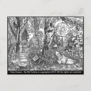 Fairy Houses Postcard