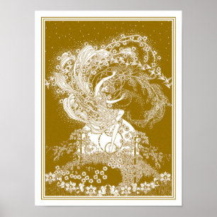 Fairy Illustration by Dorothy Lathrop Poster