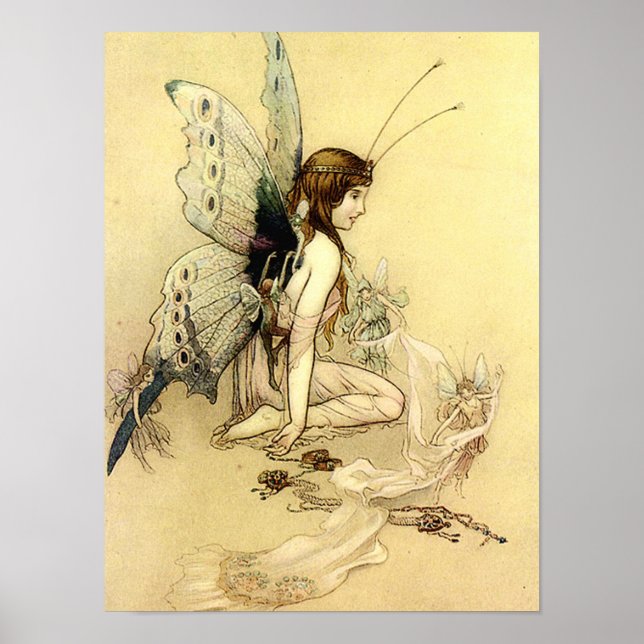 Fairy Illustration Fantasy Poster 12x16 (Front)
