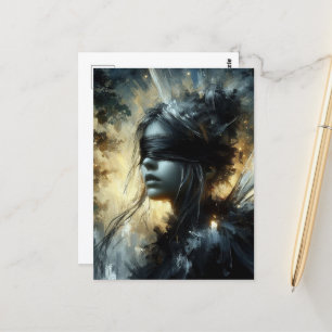 Fairy in a Blindfold Postcard