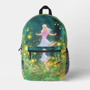 Fairy in a Field  Printed Backpack