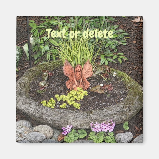 Fairy In A Garden Nature Personalized Magnet (Front)