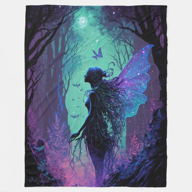 Fairy in a Magical Forest Blanket (Front)
