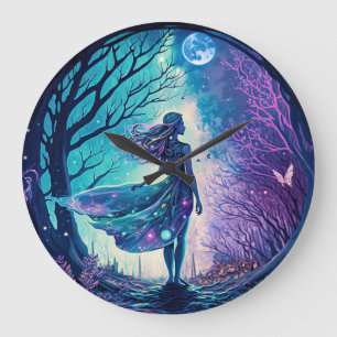 Fairy in a Magical Forest Clock