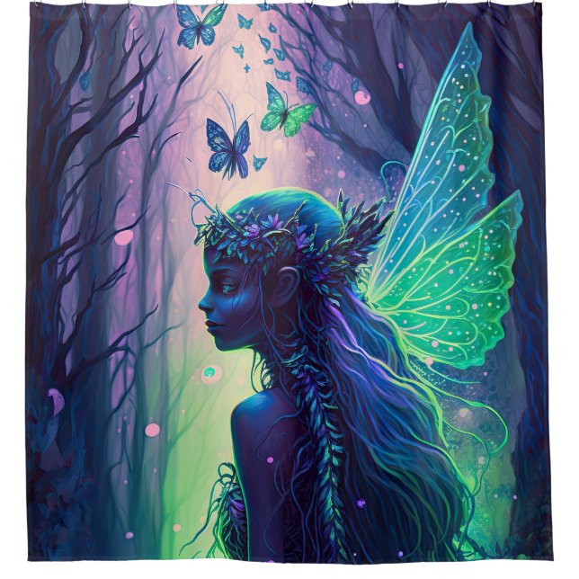 Fairy in a Magical Forest Shower Curtain (Front)