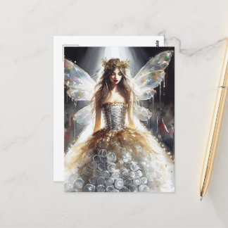 Fairy in a Recycled Dress at the Fashion Show Postcard