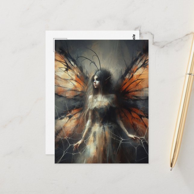 Fairy in a Spider Web Postcard (Front/Back In Situ)