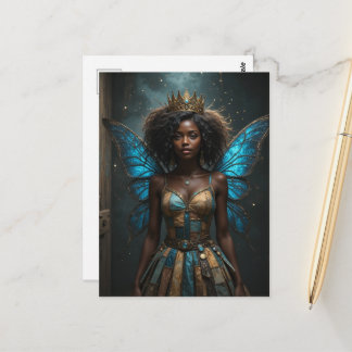 Fairy in an Upcycled Dress Postcard