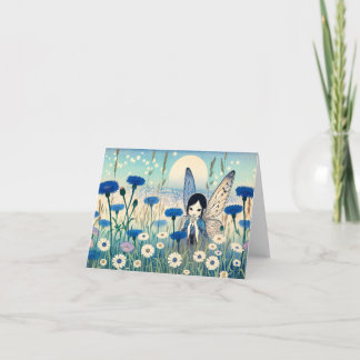 Fairy in flowers greetings card