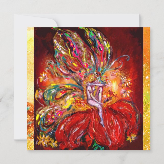FAIRY IN RED ,ice metallic ,yellow  green Announcement (Front)