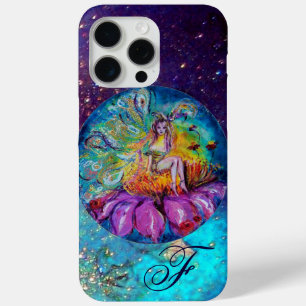 FAIRY IN THE NIGHT Blue Teal Monogram iPhone 15 Pro Max Case