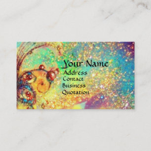 FAIRY IN THE NIGHT / MAGIC BUTTERFLY PLANT teal Business Card
