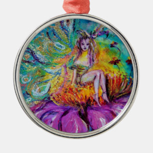 FAIRY IN THE NIGHT  VIBRANT BLUE SAPPHIRE Gem Metal Tree Decoration