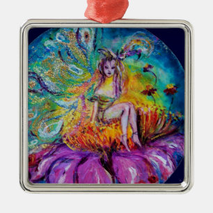 FAIRY IN THE NIGHT  VIBRANT BLUE SAPPHIRE Gem Metal Tree Decoration