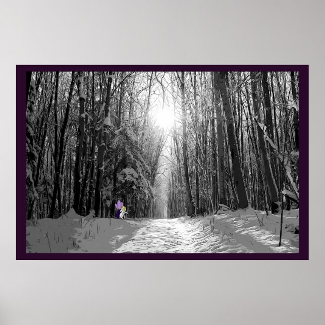 Fairy in the Winter Woods Poster (Front)