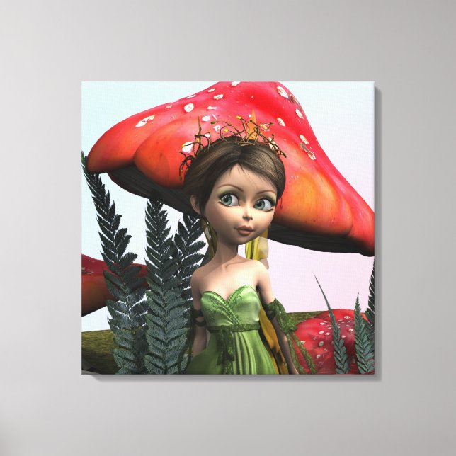 Fairy in Woodland Canvas Print (Front)
