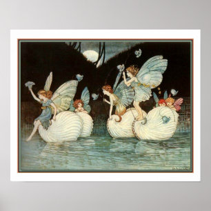 "Fairy Island" ca 1916 by Ida Outhwaite Poster