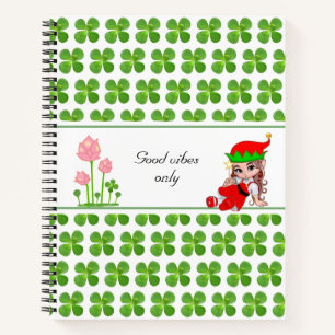 Fairy & Jade Tree Green Leaves Notebook