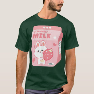 fairy kei pastel strawberry milk cute pink kawaii  T-Shirt