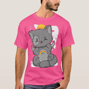 Fairy Kei With Rainbow Cute Anime Neko Pastel Goth T-Shirt