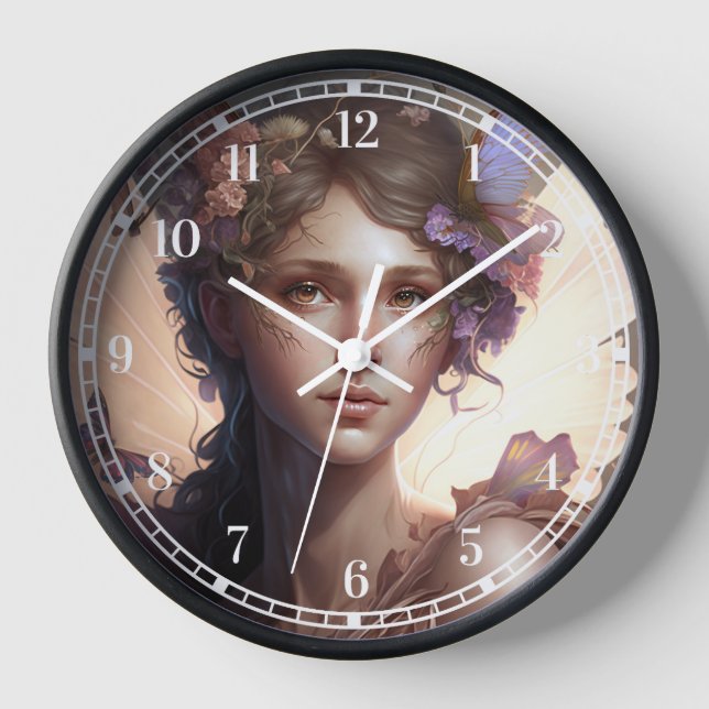 Fairy Lady Fantasy Art Clock (Front)