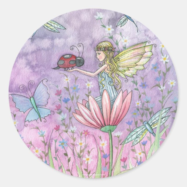 Fairy Ladybug Stickers by Molly Harrison (Front)