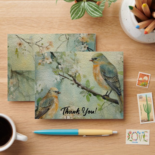 Fairy Land Spring Forest Birds No2 Envelope (Desk)