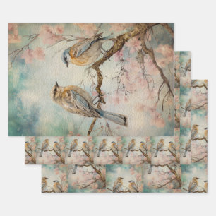 Fairy Land Spring Forest Birds No3 Wrapping Paper Sheet