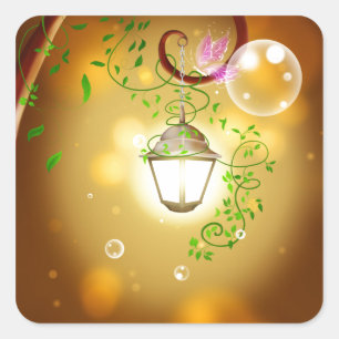 Fairy Lantern Square Sticker