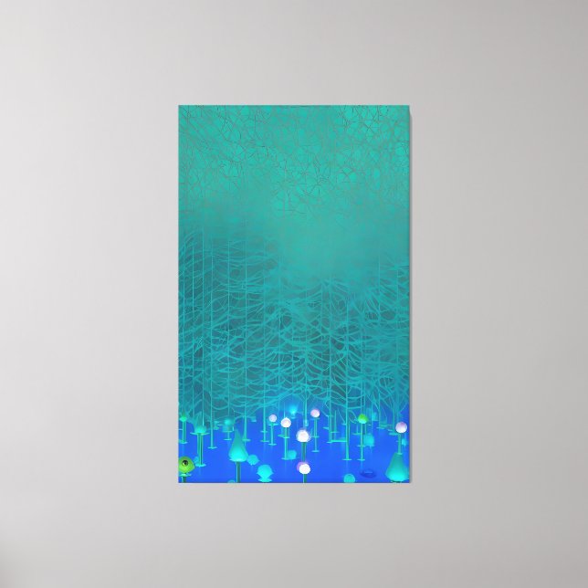 Fairy Light in Woodlands Bright Canvas Print (Front)