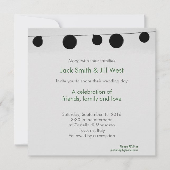 Fairy Lights 5.25x5.25 Invitation (Front)