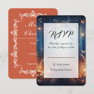  Fairy Lights and Moonlit Forest Magic RSVP Card