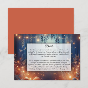 Fairy Lights and Moonlit Forest Magic Wedding Enclosure Card