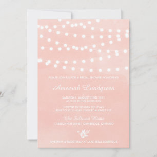 Fairy Lights Blush Bridal Shower Invitation
