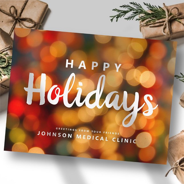 Fairy Lights Medical Clinic Holiday Greetings Postcard (Creator Uploaded)