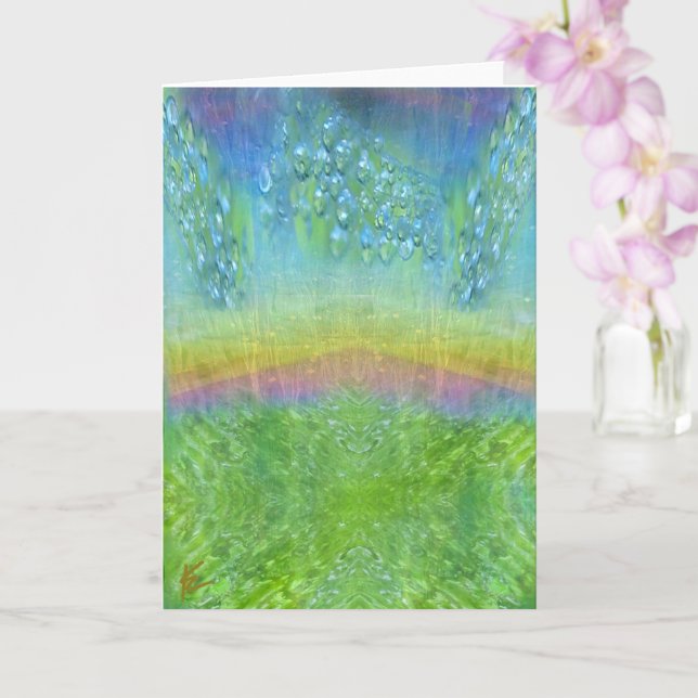 Fairy Lights Sparkle Over Emerald Meadow Card (Orchid)