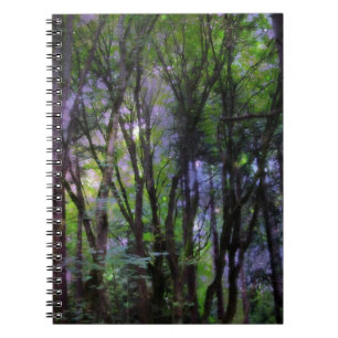 Fairy Lights Surreal Forest Spiral Notebook