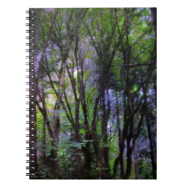 Fairy Lights Surreal Forest Spiral Notebook (Front)