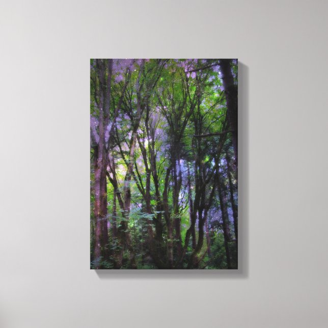 Fairy Lights Surreal Forest Wrapped Canvas (Front)